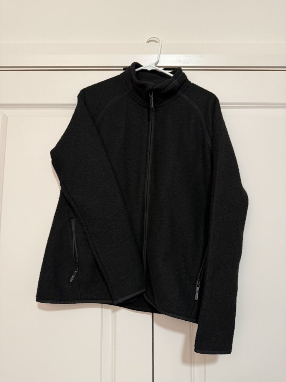 Black Smartwool Hudson Trail Fleece Full Zip Jacket, Women's XL